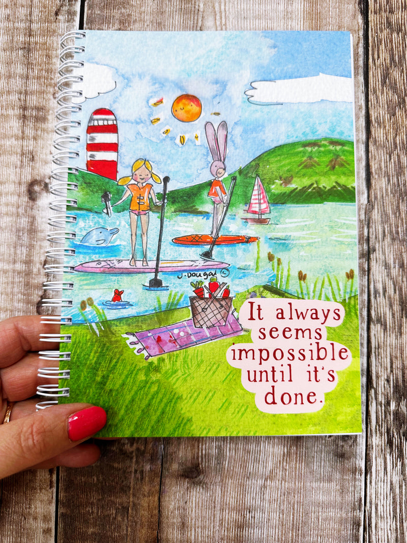 A5 Ring bound It always seems impossible Notebook or Planner