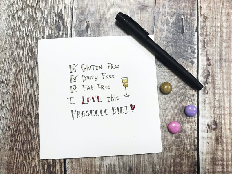 Prosecco Diet Card - Personalised