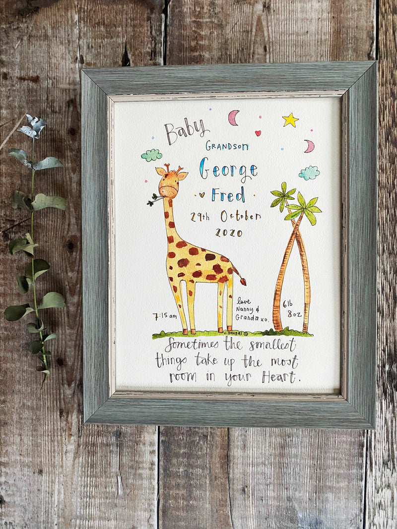 “Giraffe" Personalised Print