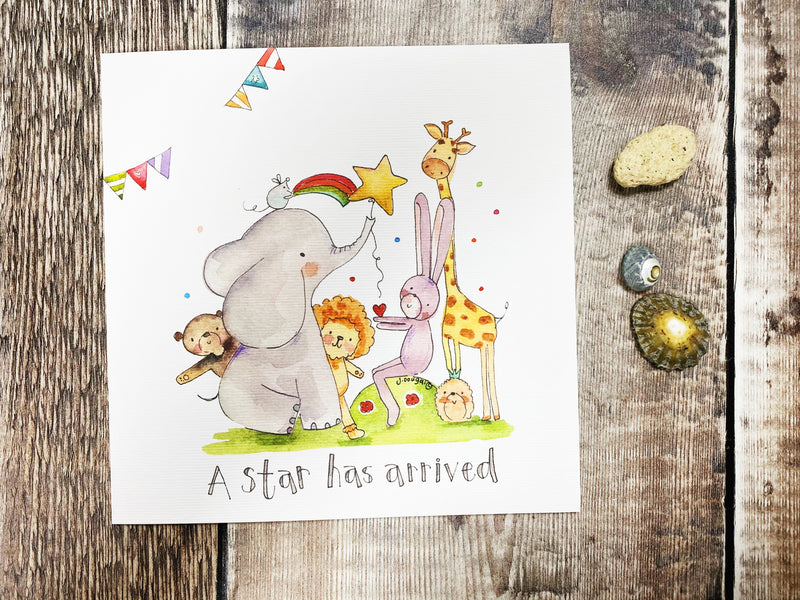 A Star is Born Baby Card- Personalised