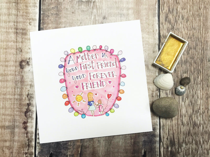 "Mother, Forever Friend" Card - Personalised