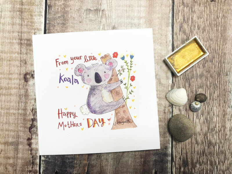 "Mummy from your little Koala" Card - Personalised