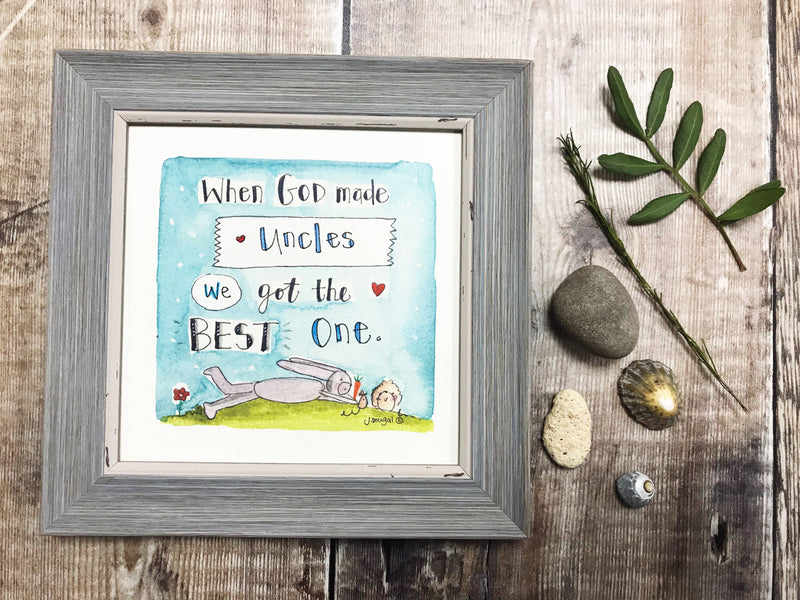 Framed Print "When God Made....." can be personalised