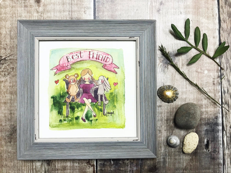 Framed Print "Best Friends" can be personalised