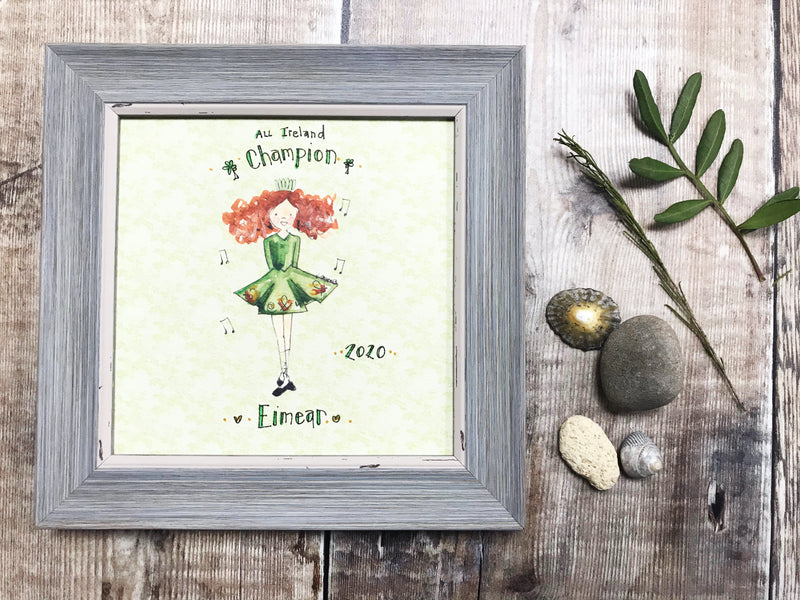 Framed Print "Irish Dancer" can be personalised