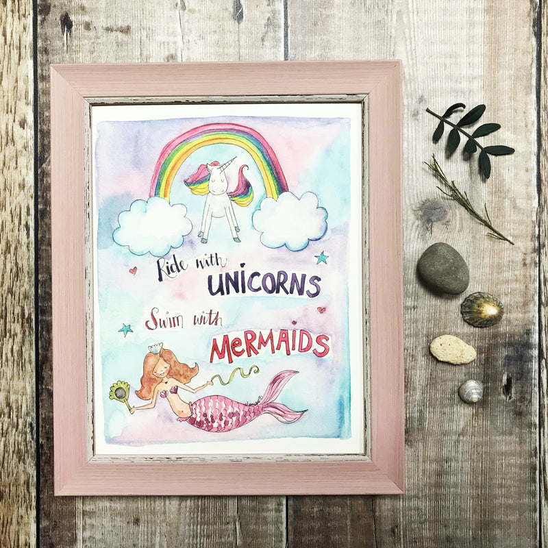 "Always be a Unicorn" Personalised Print