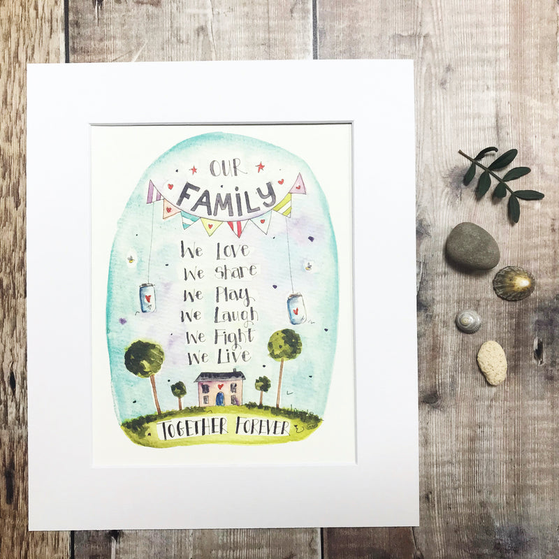 "Our Family" Personalised Print