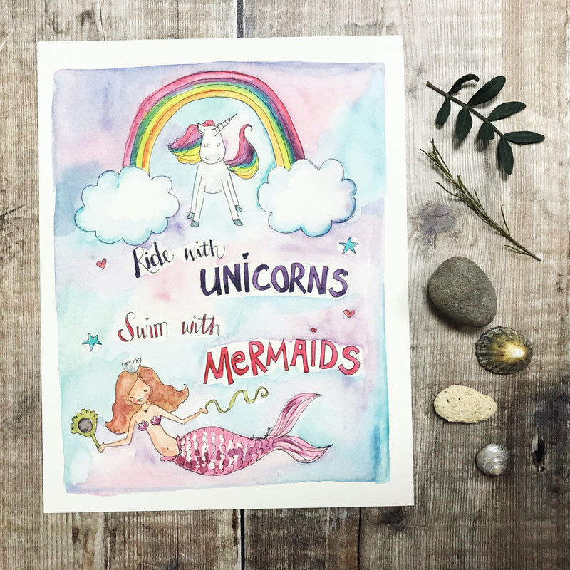 "Always be a Unicorn" Personalised Print
