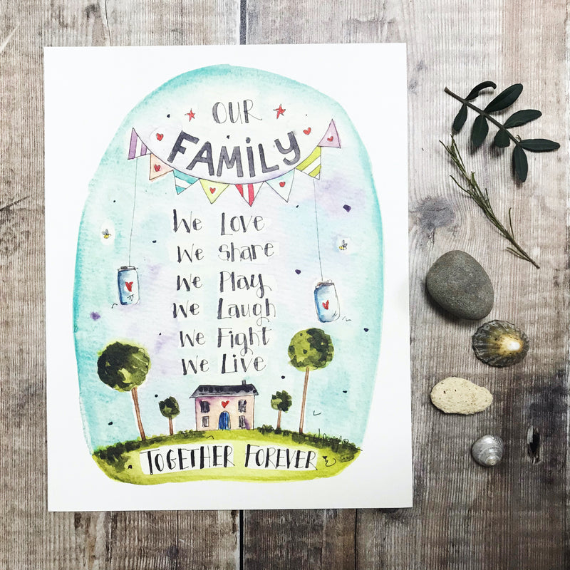 "Our Family" Personalised Print
