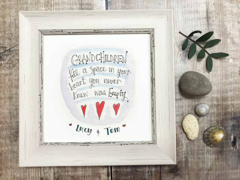 Framed Print "Grandchildren" can be personalised