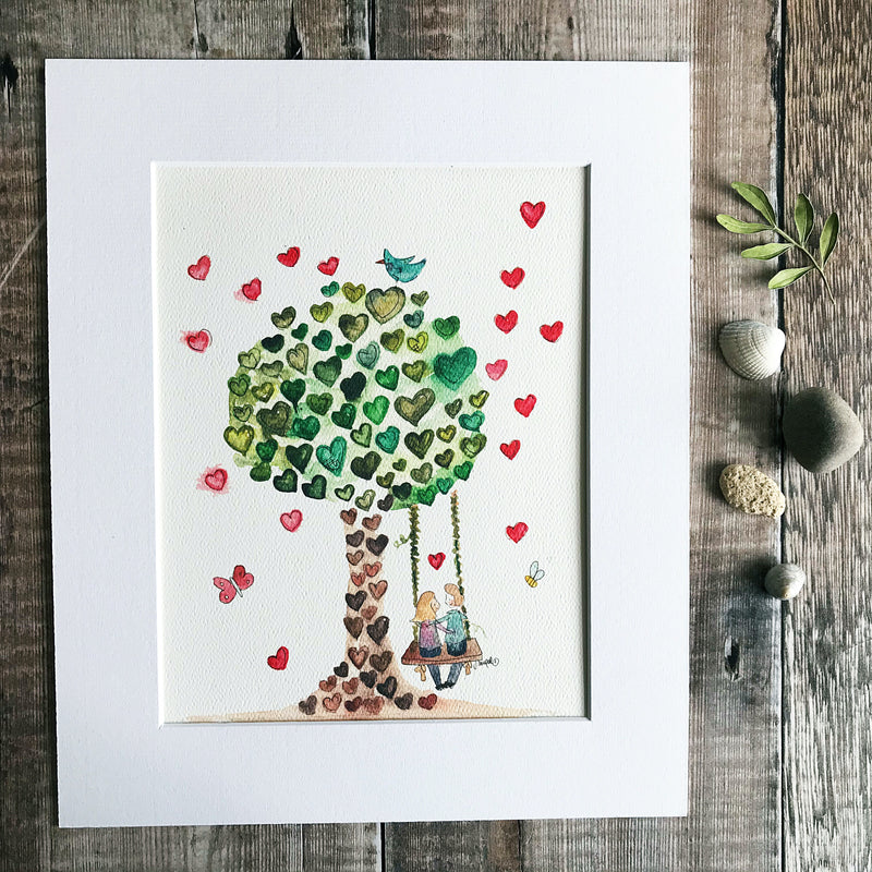 "Heart Tree" Personalised Print