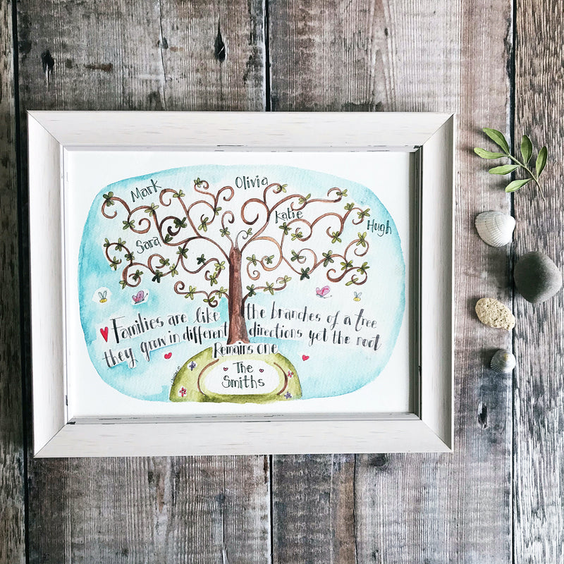 "Family Tree Circular" Personalised Print
