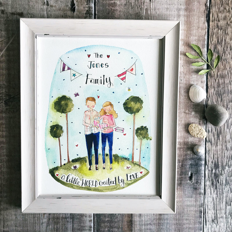 "New Family" Personalised print.