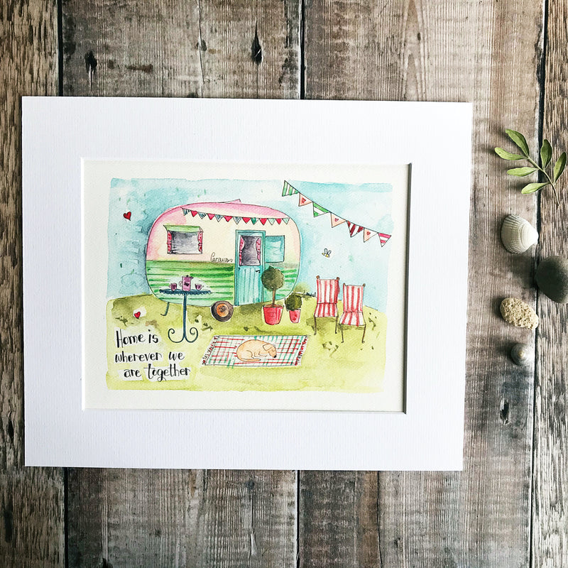 "Caravan Home" Personalised Print