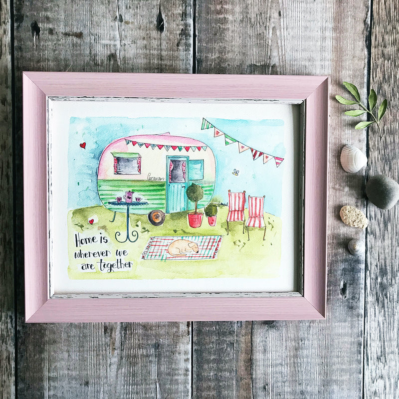 "Caravan Home" Personalised Print