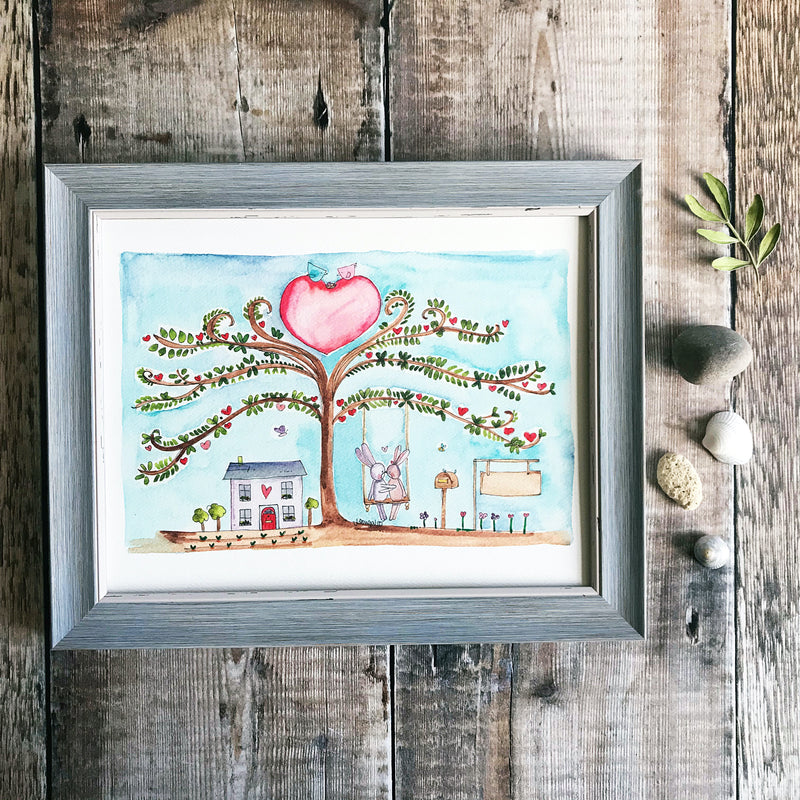"Family Tree Home is where the Heart is" Personalised Print