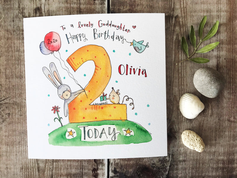 2nd Birthday Card - Personalised