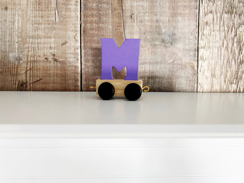 Wooden Train Letter M