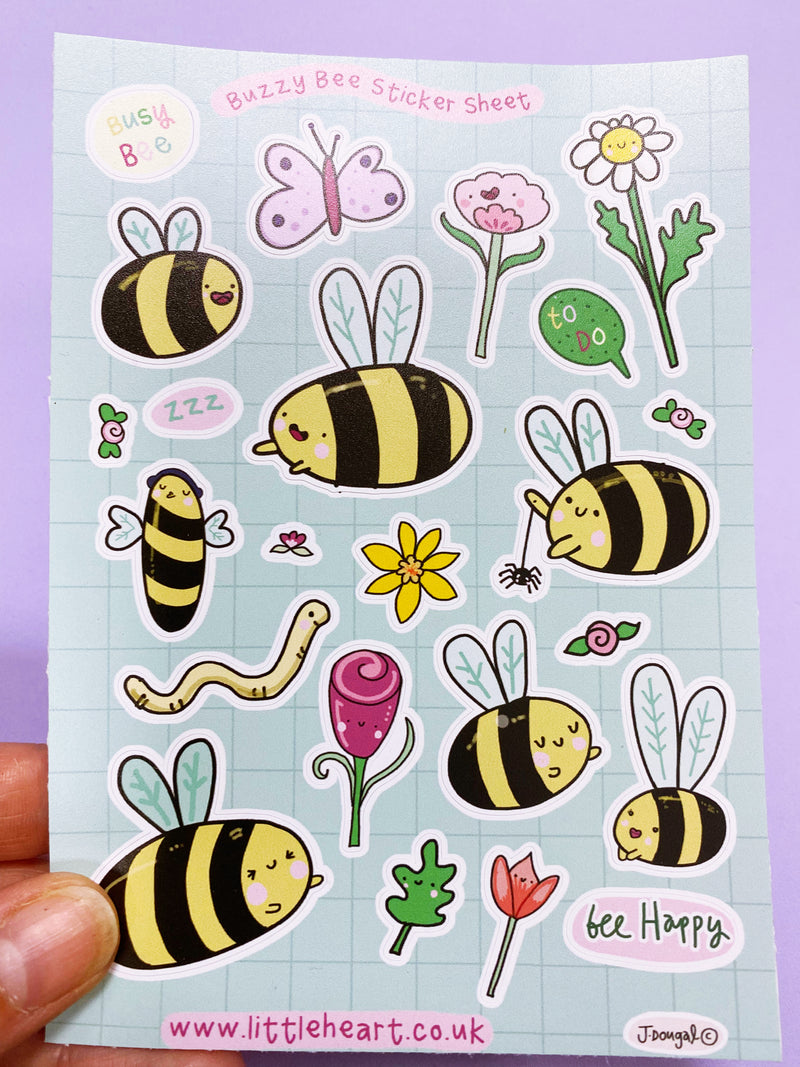 Happy Little Bees Sticker Sheet