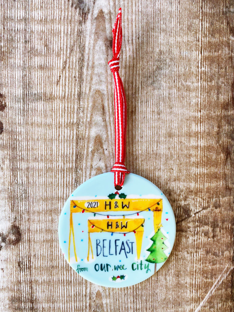 Harland and Wolff Belfast Christmas Ceramic Decoration NOT PERSONALISED