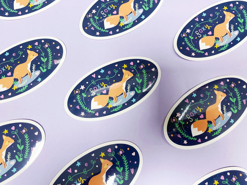Foxy Gloss Sticker