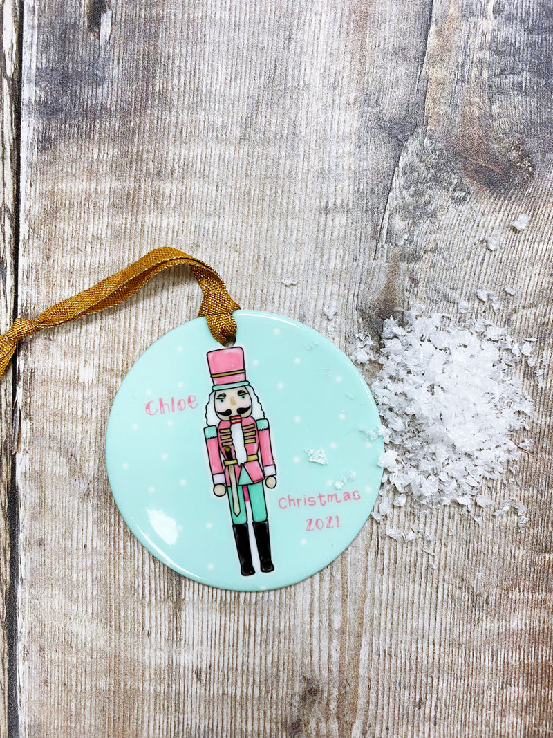 Nutcracker Christmas Ceramic Bauble