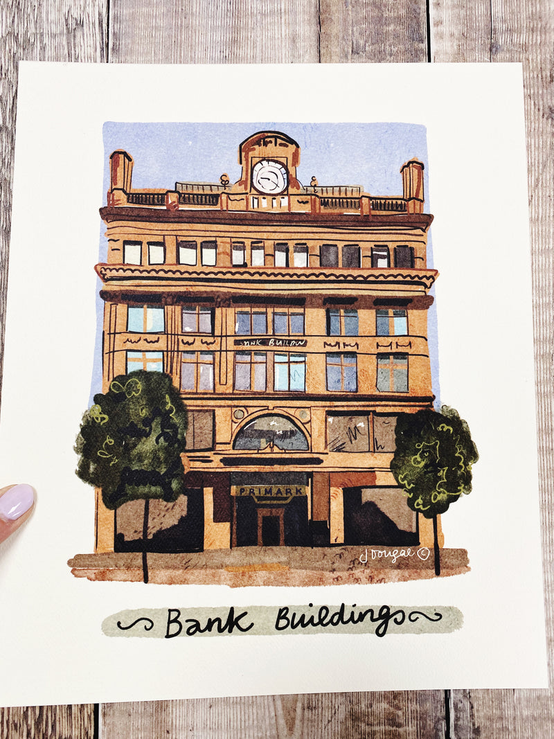 "Primark" Bank Buildings Belfast Print by Julie Dougal