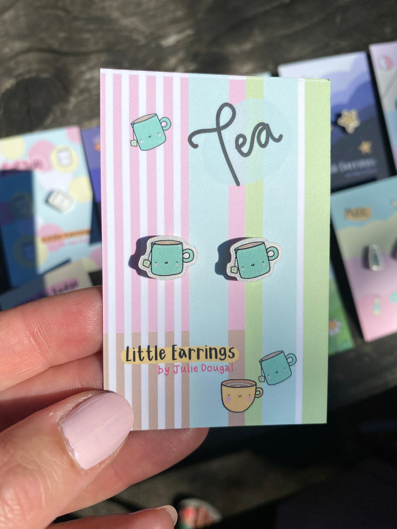 Little Lovely Tea Earrings Hypoallergenic