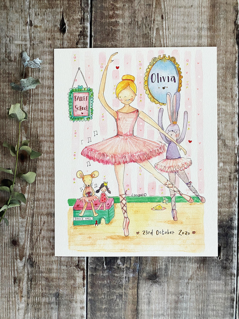 “Ballet School" Personalised Print