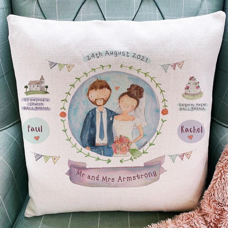 Wedding Couple Personalised Cushion