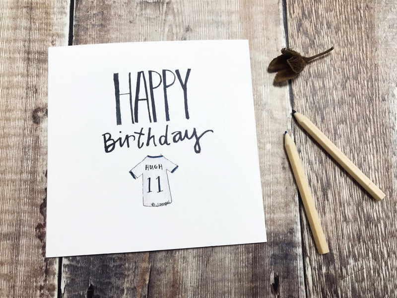 Football T-shirt Card - Personalised