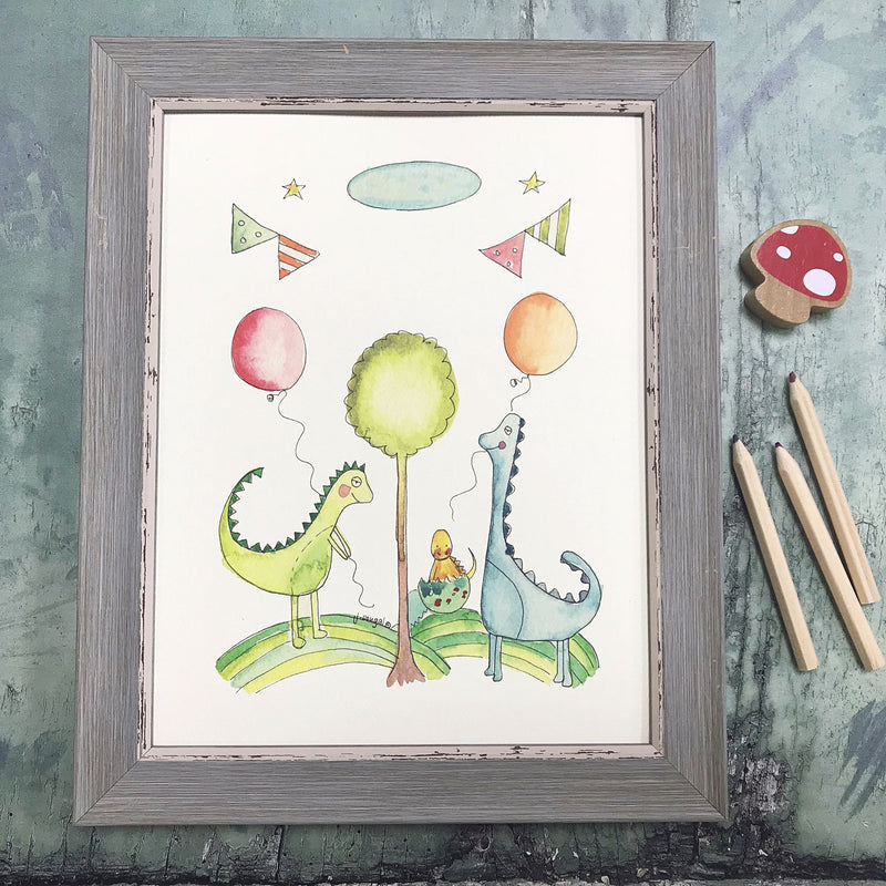 "Little Dinosaur" Personalised Print