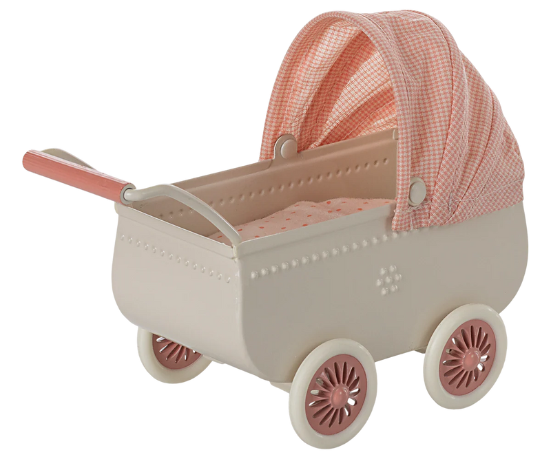 Maileg Pram for Mice Coral