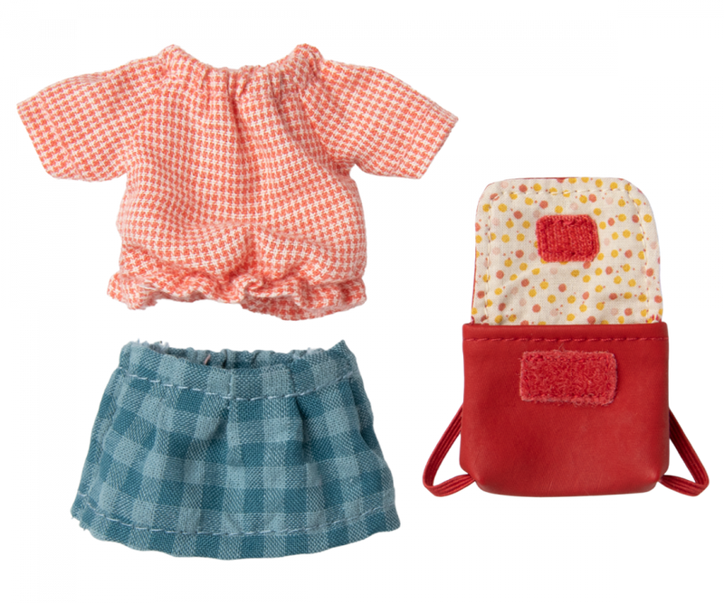 Maileg Clothes and bag, Big sister mouse - 2 colours available
