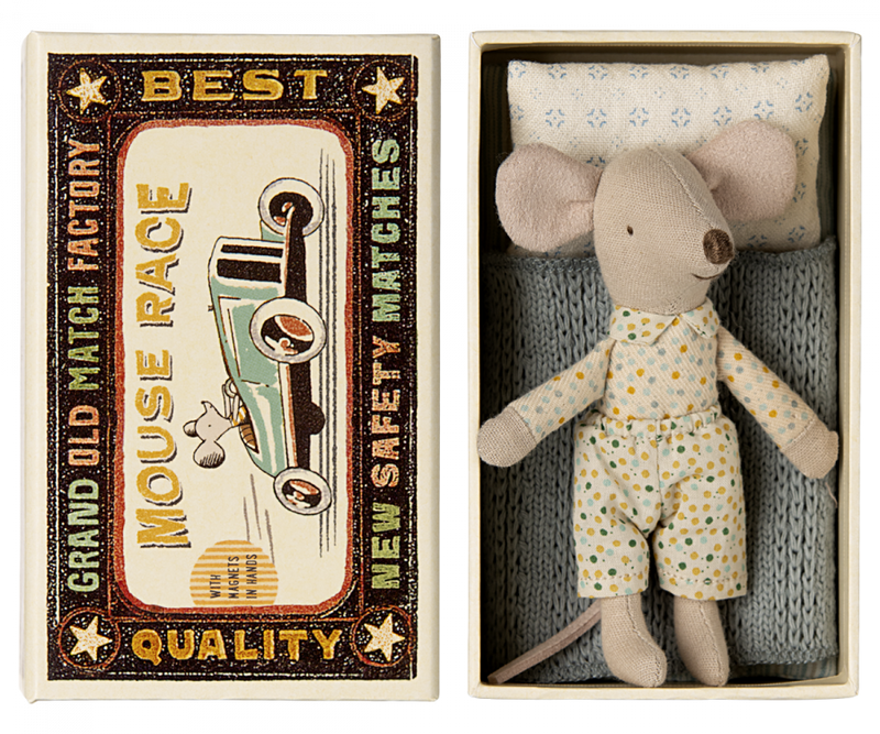 Maileg Little Brother Mouse in Matchbox