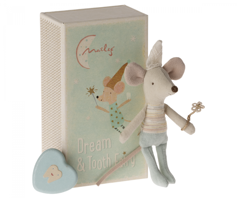 Maileg Tooth Fairy Mouse, little brother in matchbox