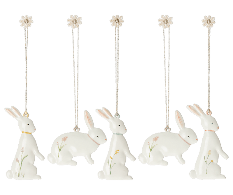 Maileg Easter bunny ornaments, 5 pcs.