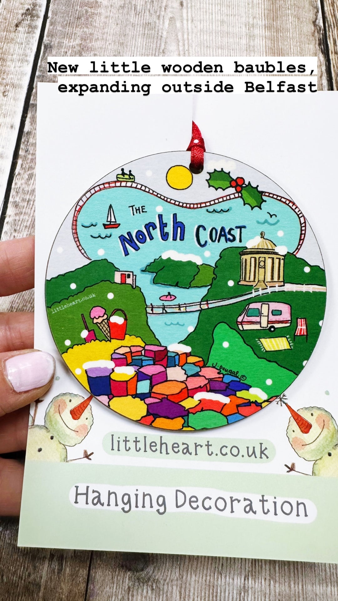 North Coast Christmas Wooden Melamine Decoration