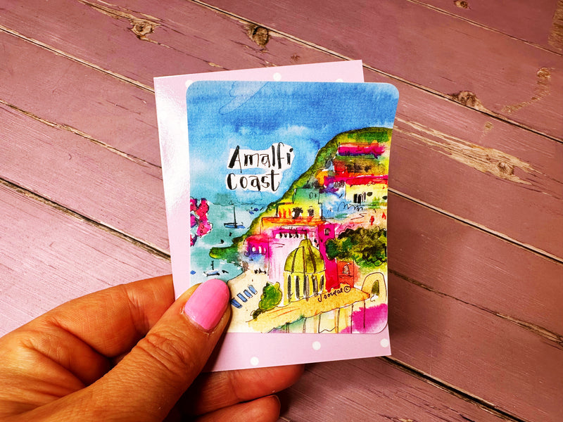 Amalfi Coast Cute Little City Permanent Splashproof Sticker