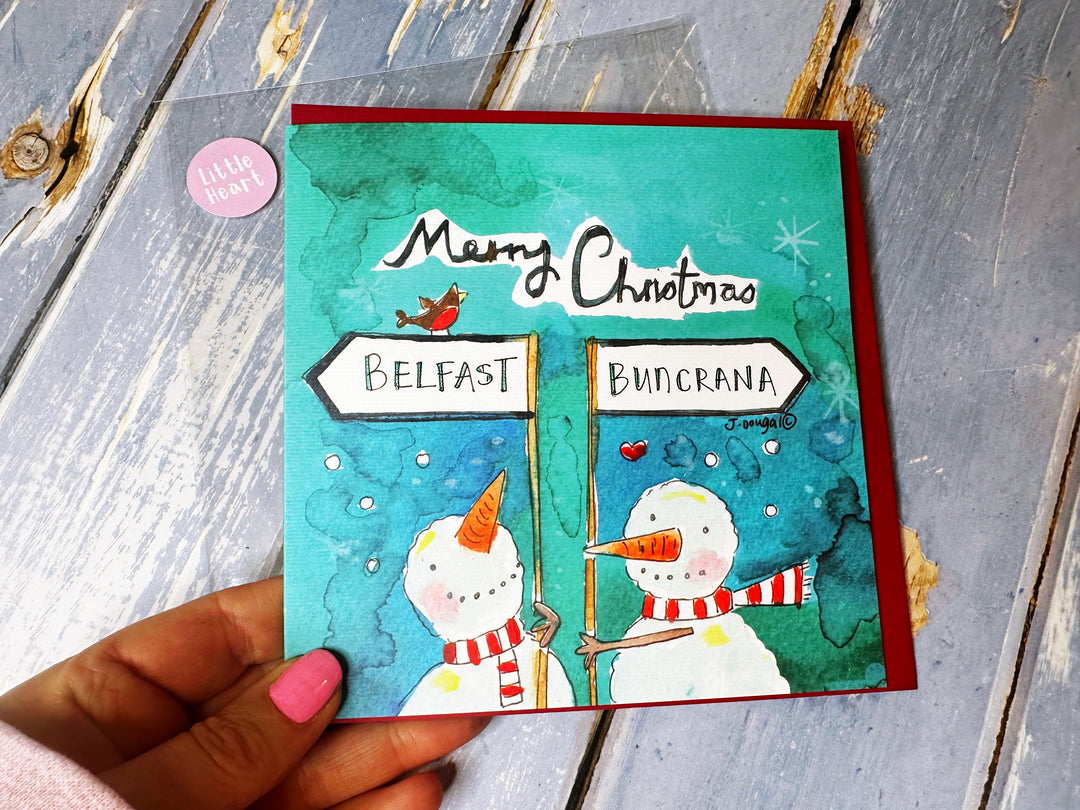 "From *** to ***” Christmas Card - Personalised