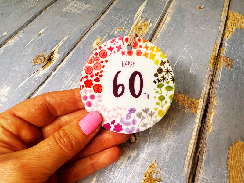 60 years Floral Ceramic Circle