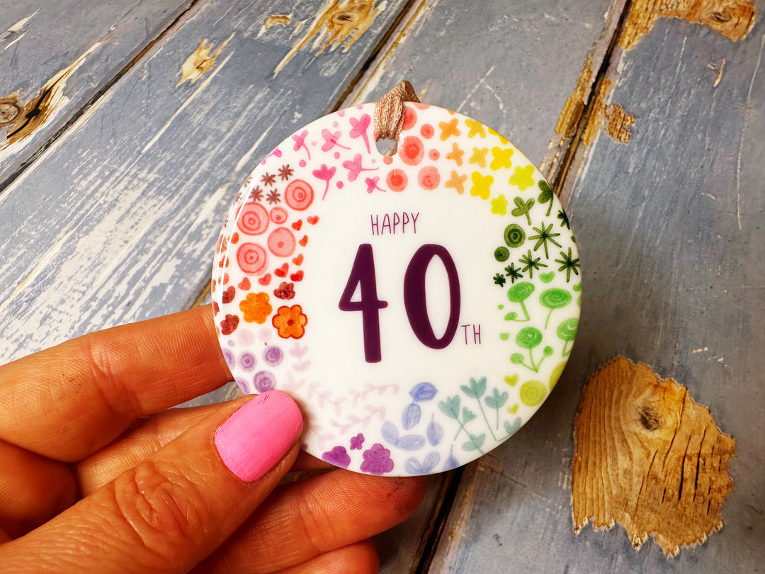 40 years Floral Ceramic Circle