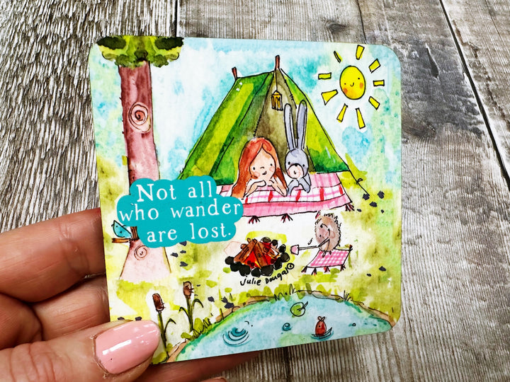 Not all who wander are lost Square Melamine Coaster