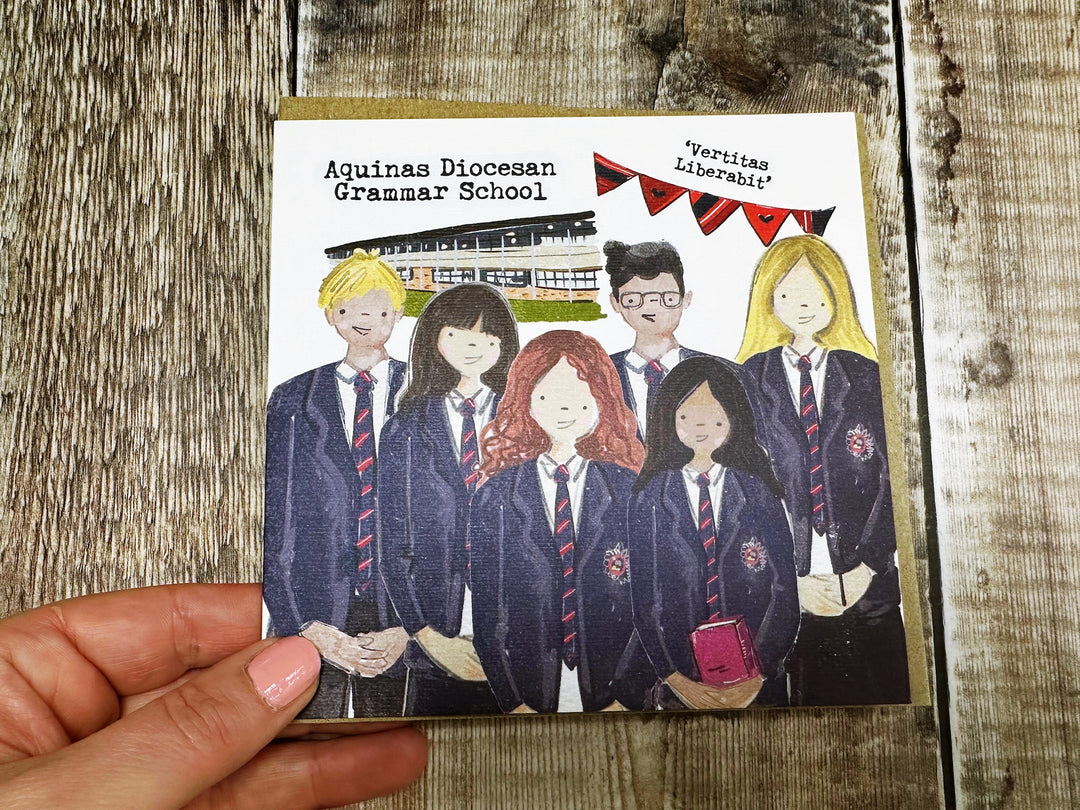Secondary School Square Greeting Card