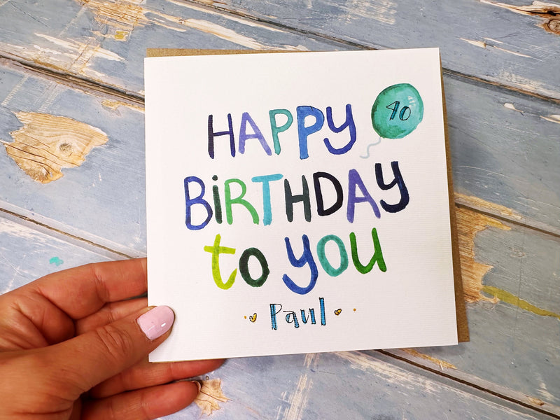 Happy Birthday to you Personalised cards