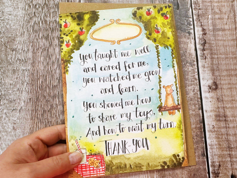 A5 Nursery School Saying Goodbye card