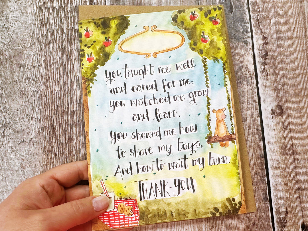 A5 Nursery School Saying Goodbye card
