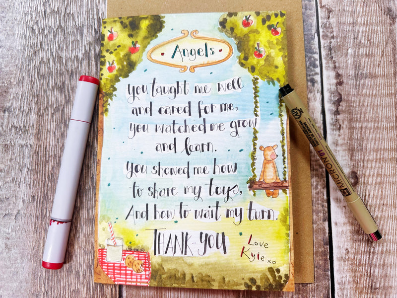A5 Nursery School Saying Goodbye card