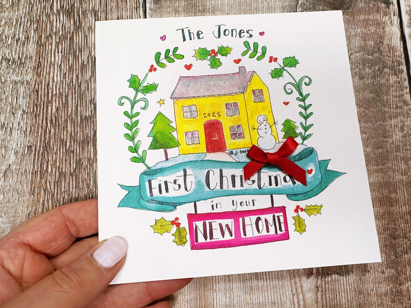 First Christmas in your New Home" Christmas Card - Personalised