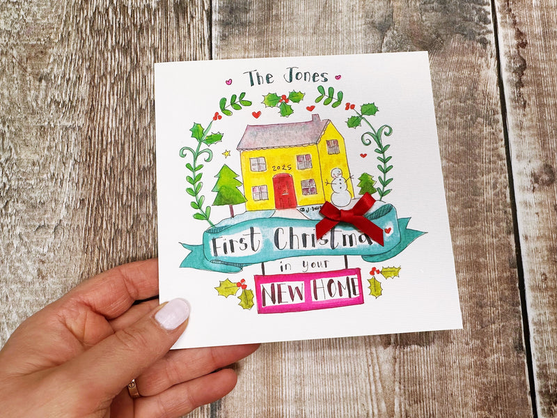 First Christmas in your New Home" Christmas Card - Personalised